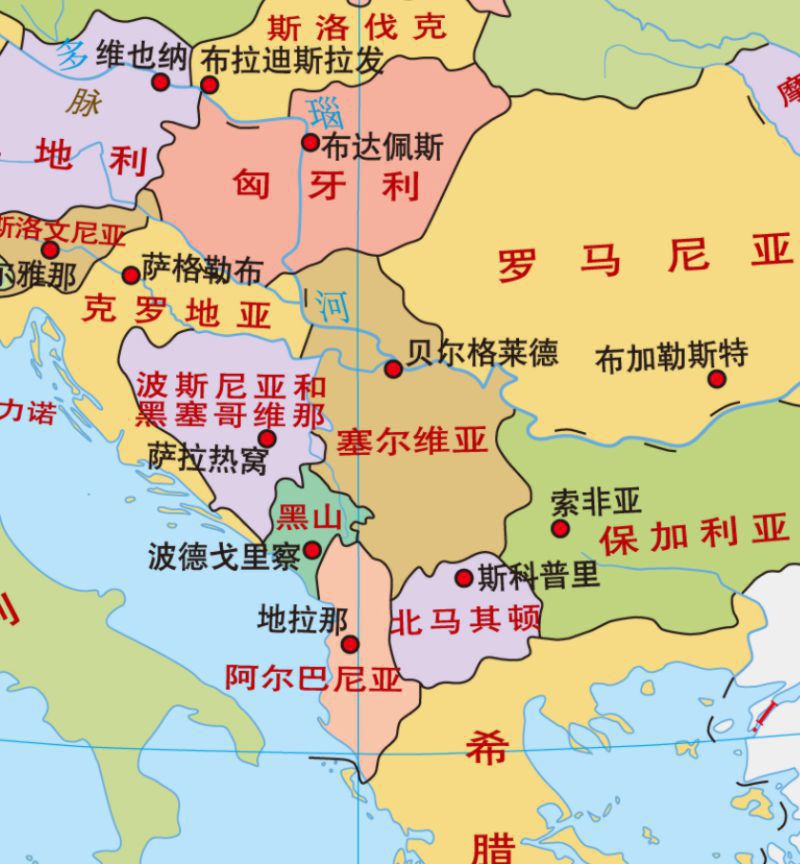 塞尔维亚地图位置世界地图，塞尔维亚在地图哪里
