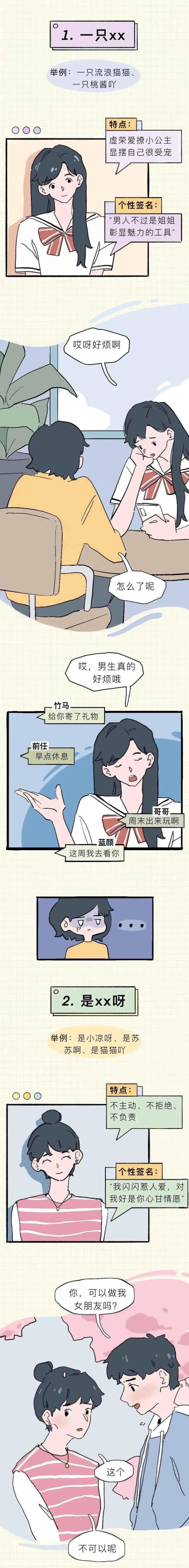 高段位女生喜欢用的7个微信昵称，一组漫画揭秘，你身边有吗