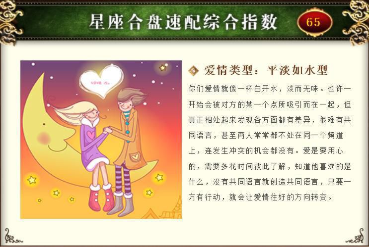星座合盘查询分析免费，合盘星盘查询