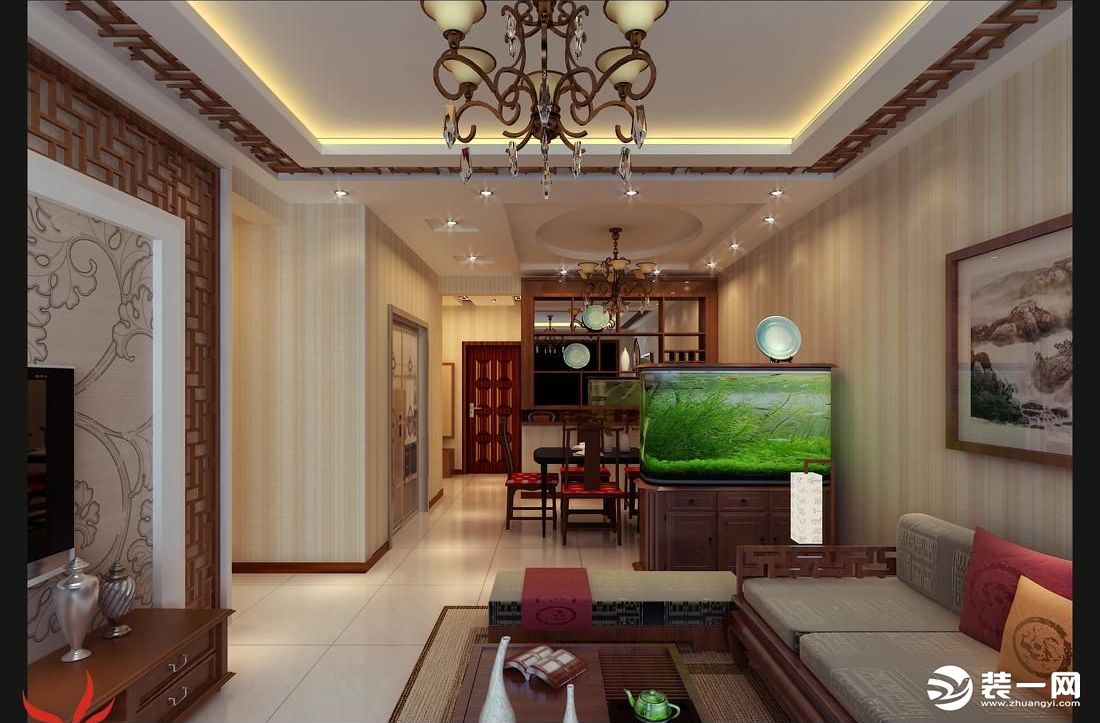 鱼缸风水摆放位置图，鱼缸摆放位置风水图