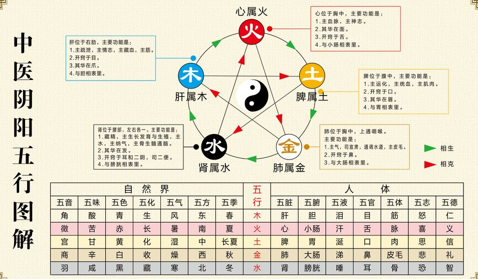 五行学说的基本内容，五行学说的基本内容