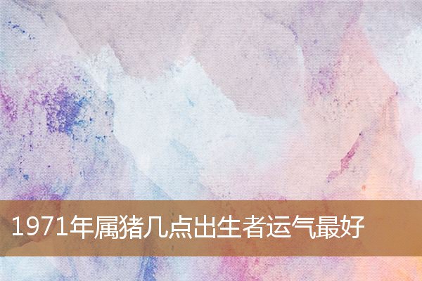1971年属猪什么时候运气好，1971年几月猪命苦