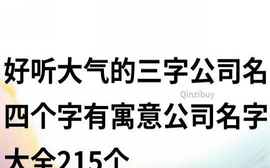 公司2个字独特好听名字，创意新潮的名字