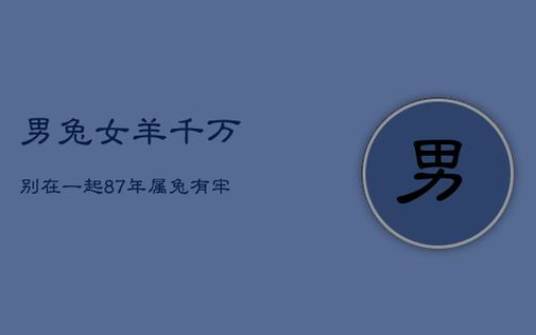 属羊和属兔的婚配好不好