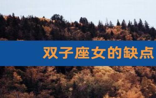 双子座女生的性格缺点有什么