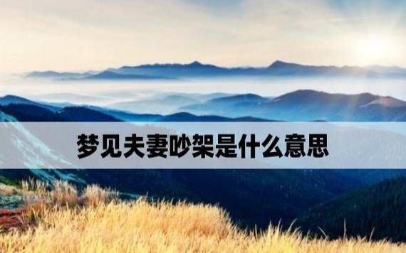 梦见死去的夫妇