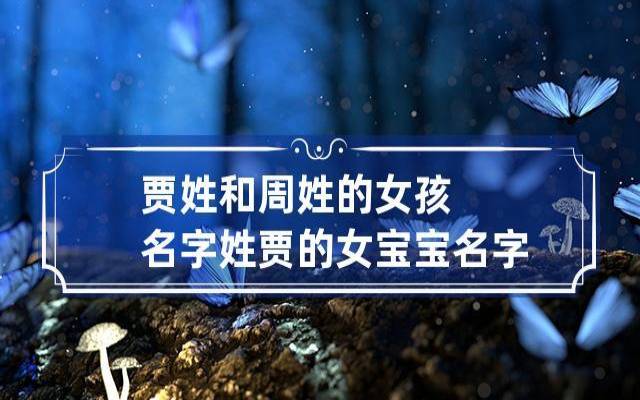 姓贾霸气的女孩名字