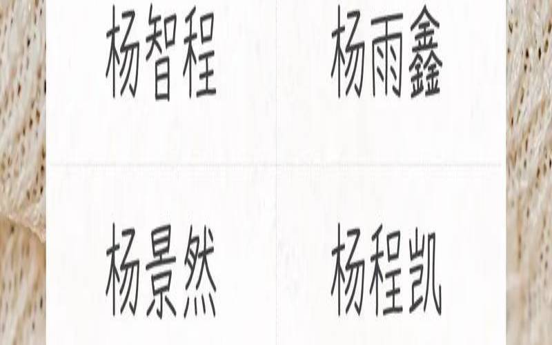 杨姓好听到爆炸的名字（杨氏起名大全男孩名字）
