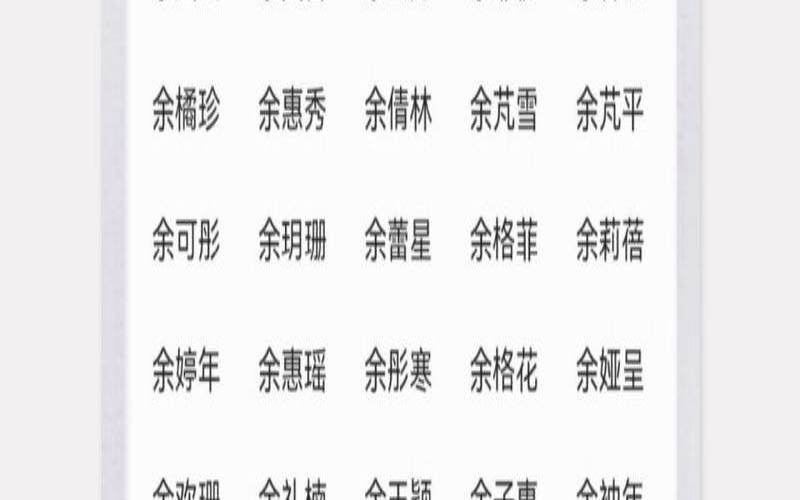 沃姓女孩取名大全（姓余的女孩名字）