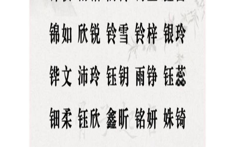 带金字旁的女孩名字大全（钅部首女孩名字）