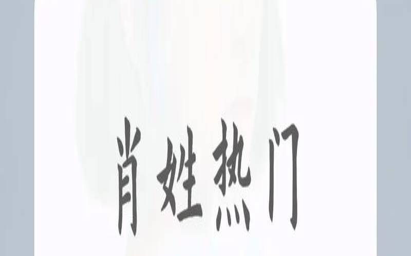 姓肖的女孩名字洋气（肖姓霸气的名字）