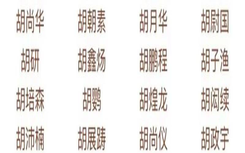胡姓最好听的名字（胡姓名字顺口的女孩）
