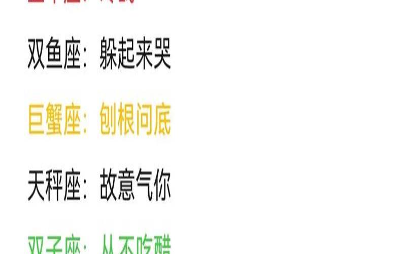 十二星座吃醋排行榜（十二星座吃醋的表现一句话）