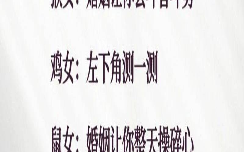 测试与她的缘分（婚姻测试配对）