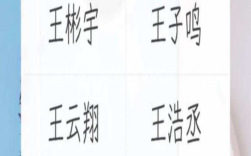 2021王姓男孩名字大全洋气（独特好听姓王的四个字）
