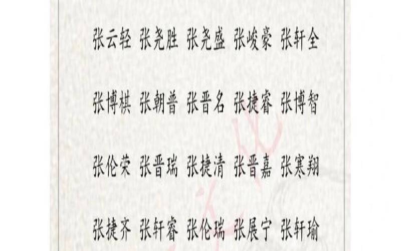 张姓男孩起名100分（张氏取名大全新生儿男孩）