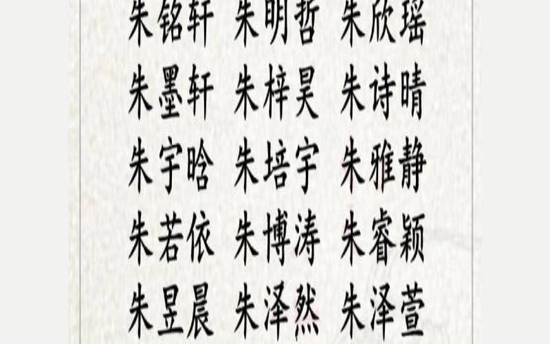 朱姓起名字大全男孩名字（姓赵的男宝宝取什么名字好）