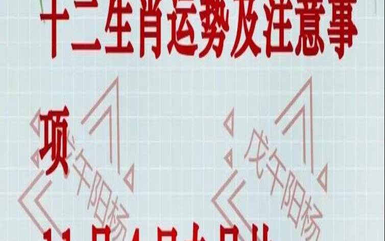 十二生肖2020年11月4日运势（怎么查看今日运势）