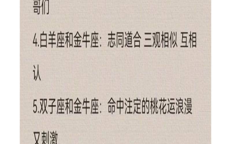 金牛座最佳配对表是什么（狮子女和金牛男座配对指数）