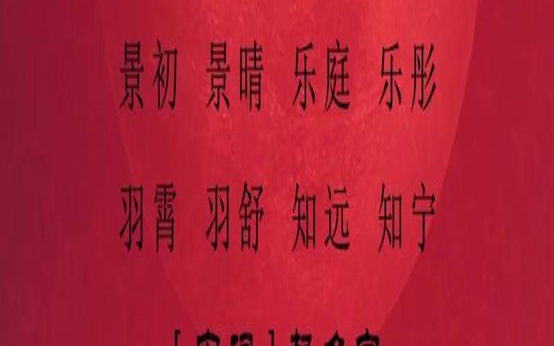 姓漆雕的男生名字（稀世罕见的女孩名）