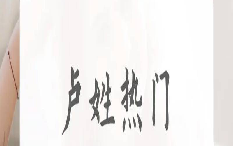 2020年姓卢取名字女孩大全（卢姓的女孩名字洋气点）