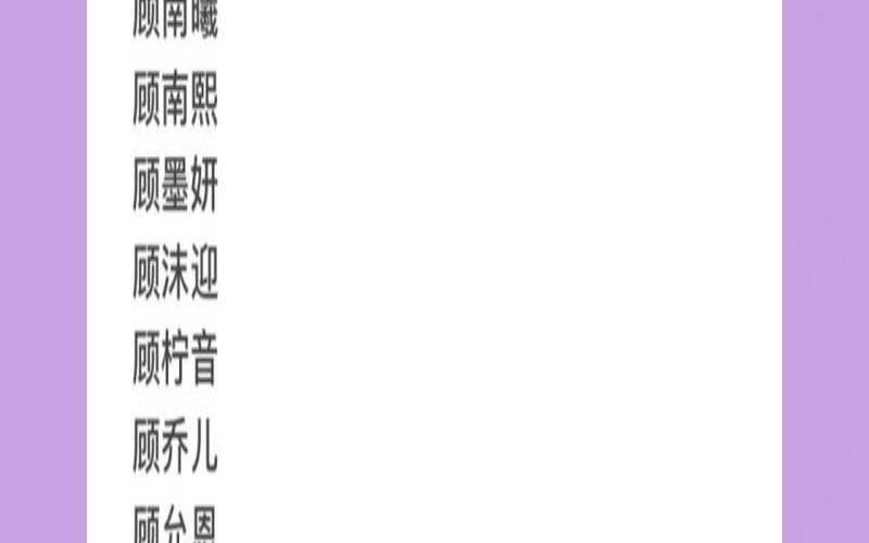 姓范女孩好听的名字（独特好听的顾姓名字）