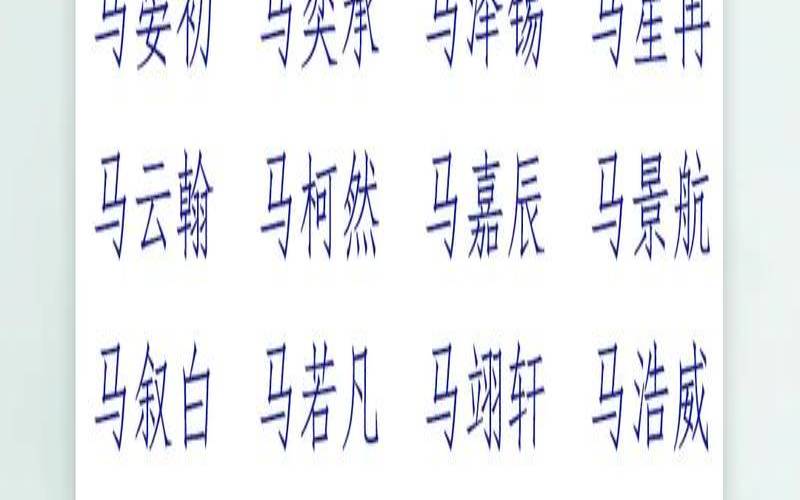 2021年姓马宝宝名字（2014马宝宝取名大全男）