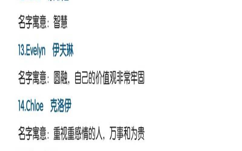 男孩女孩英文名字大全2020（取英文名字女孩）