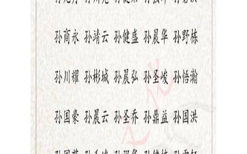 孙姓男孩名字大全2021属兔（孙姓高端名字）