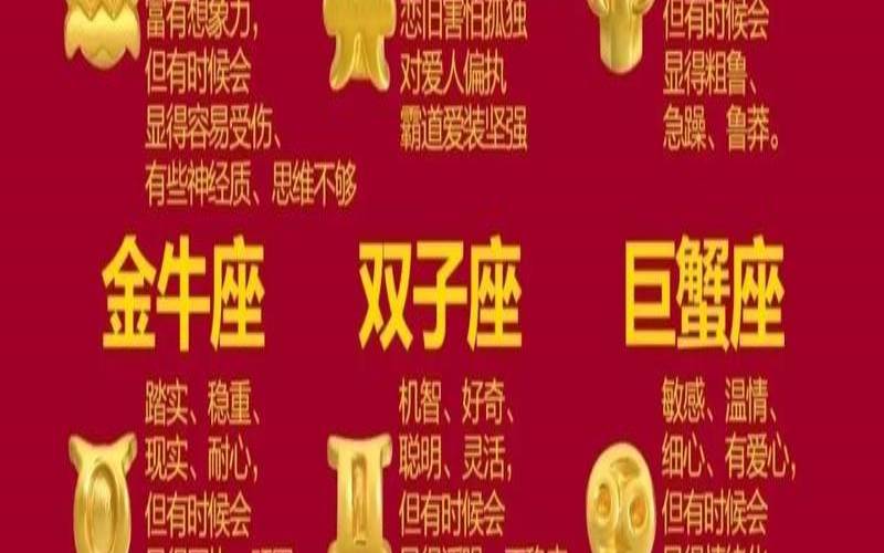 12生肖星座排序有哪些,十二生肖星座表