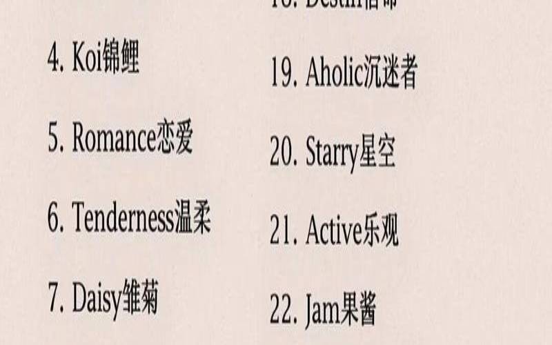 女生网名简单气质好听英文（女生网名简单干净英文）