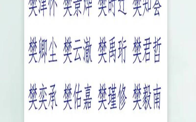 姓樊男孩洋气名字大全（樊姓男孩名字大全2021年）
