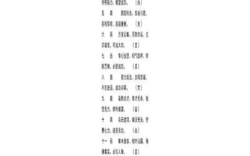 6画名字吉凶查询（名字笔画吉凶对照表）