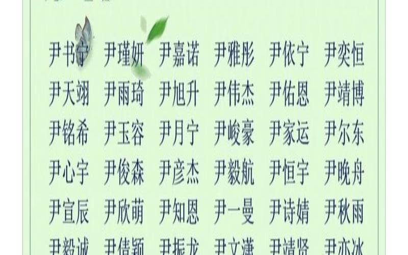 尹姓宝宝起名男孩名字大全（姓尹好听男孩名字）