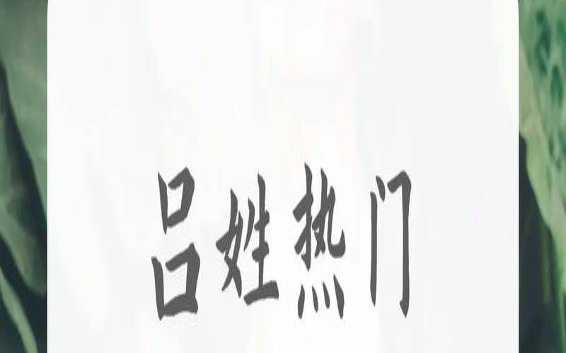 吕姓女孩名字精选大全（新生儿姓名女孩）