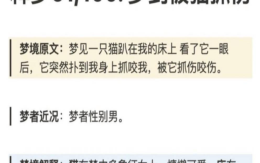 梦见被猫挠脸（女人梦见猫挠自己是吉兆）