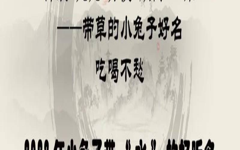 2023年孩子名字（男孩取名叫什么好）