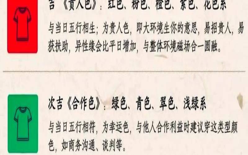 2023年5月27号（每天穿衣服五行搭配表）