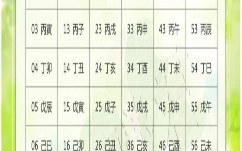 天干地支对应节气（老黄历天干地支）