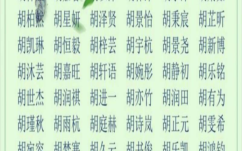 胡姓女孩名字简单大气（适合做女孩名的中药名）