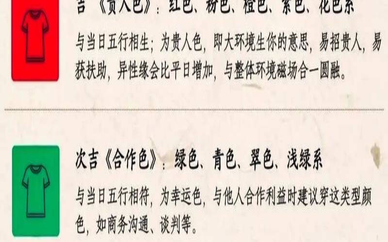 2021年7月23五行穿衣颜色（每日穿衣五行颜色推算）