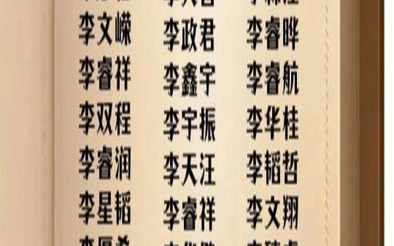 虎年宝宝姓李取什么名字好（李的含义和寓意）