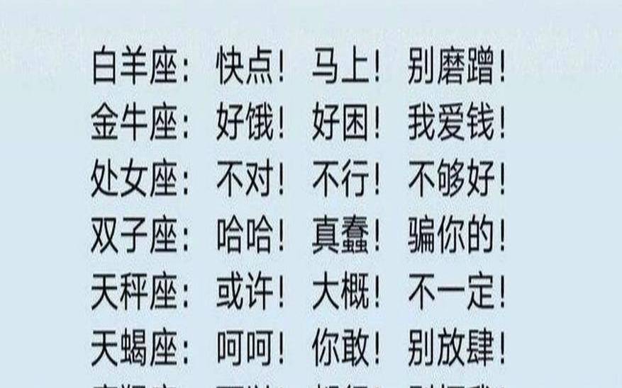 十二星座来姨妈排名（十二星座大全）
