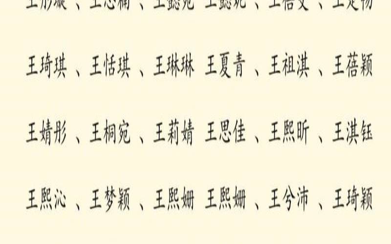 2020姓王男孩好听的名字（姓王的女孩名字洋气的）