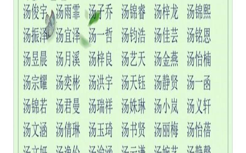 2021年汤姓男宝宝名字大全（姓汤的男孩名字洋气的）