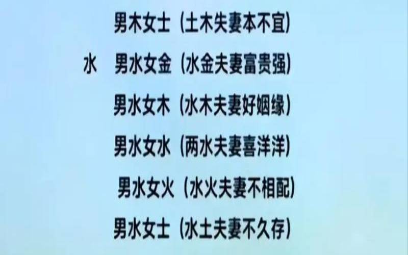 男金女金的夫妻好不好（男金女金的夫妻命运详解）