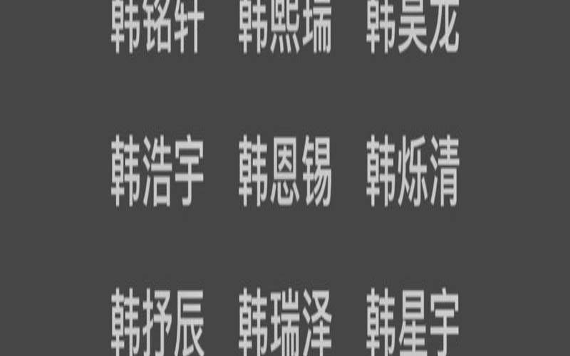 韩姓属虎男孩名字大全（新生儿名字推荐）