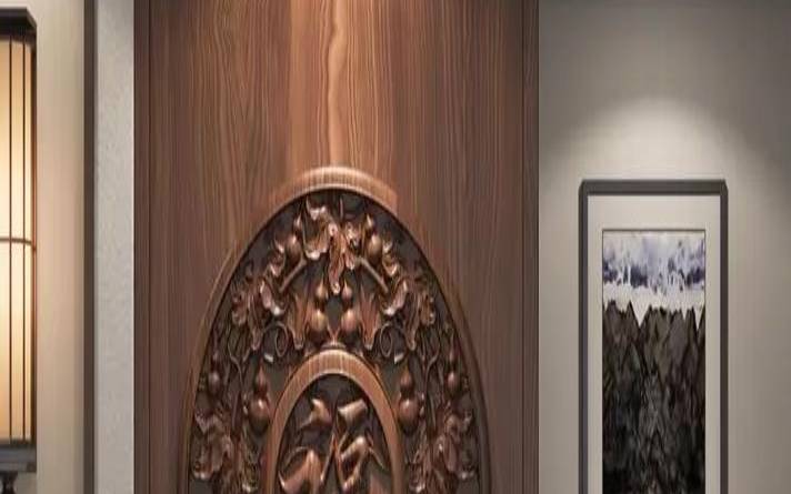 客厅摆放招财进宝位置（正对大门玄关效果图）