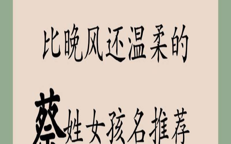 蔡姓男孩取名洋气的2021（免费姓名测试打分软件）