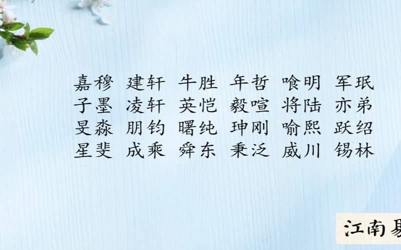 2021男女宝宝取名字大全（猪宝宝男孩名字）